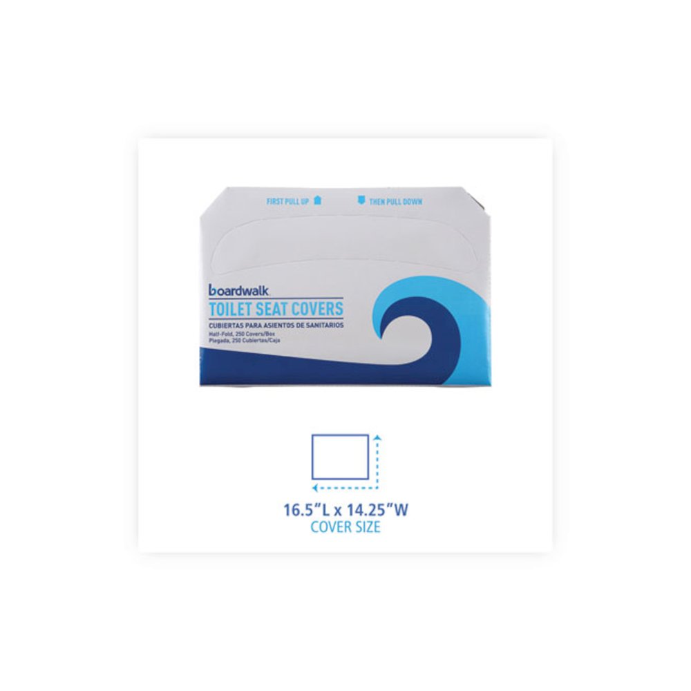 Premium Half-Fold Toilet Seat Covers, 14.17 x 16.73, White, 250/Sleeve, 20 Sleeves/Carton. Picture 3