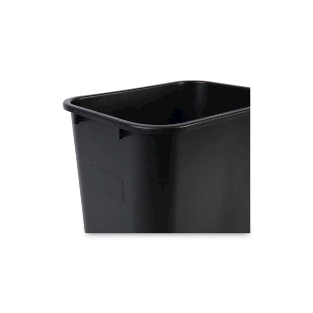 Soft-Sided Wastebasket, 28 qt, Plastic, Black. Picture 4