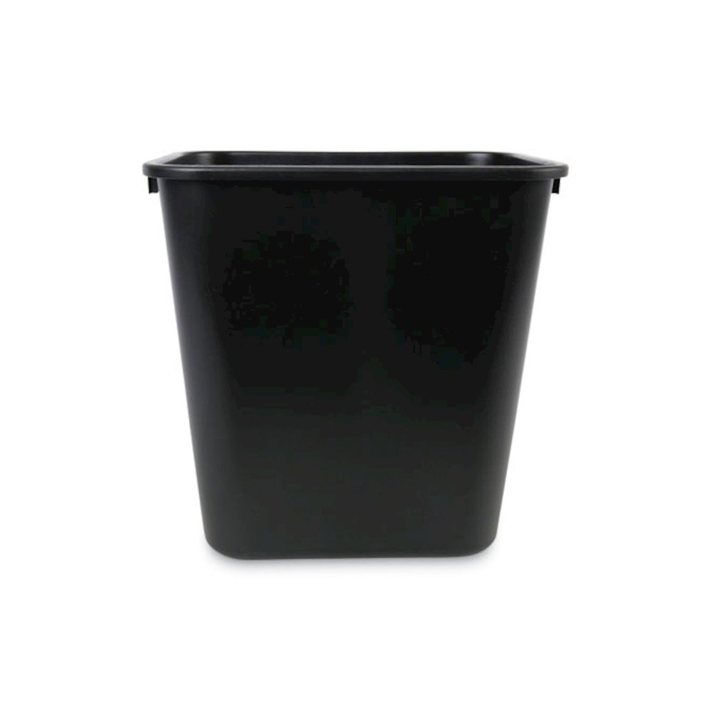 Soft-Sided Wastebasket, 28 qt, Plastic, Black. Picture 2
