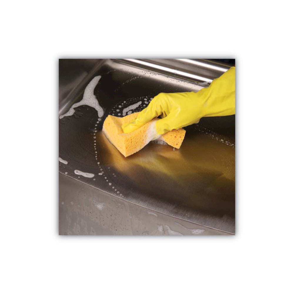 Medium Cellulose Sponge, 3.67 x 6.08, 1.55" Thick, Yellow, 24/Carton. Picture 3