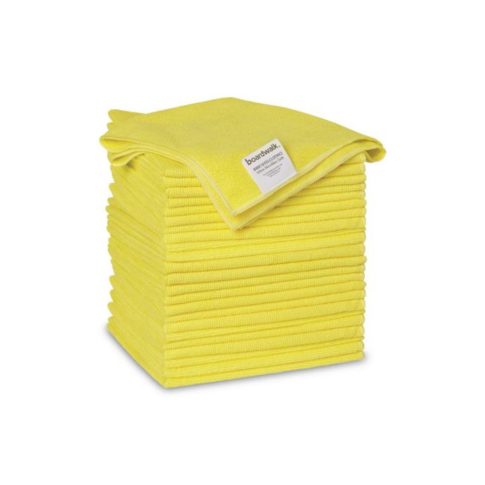 Microfiber Cleaning Cloths, 16 x 16, Yellow, 24/Pack. Picture 1