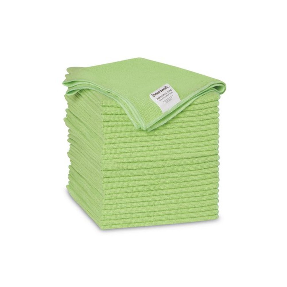 Microfiber Cleaning Cloths, 16 x 16, Green, 24/Pack. Picture 1