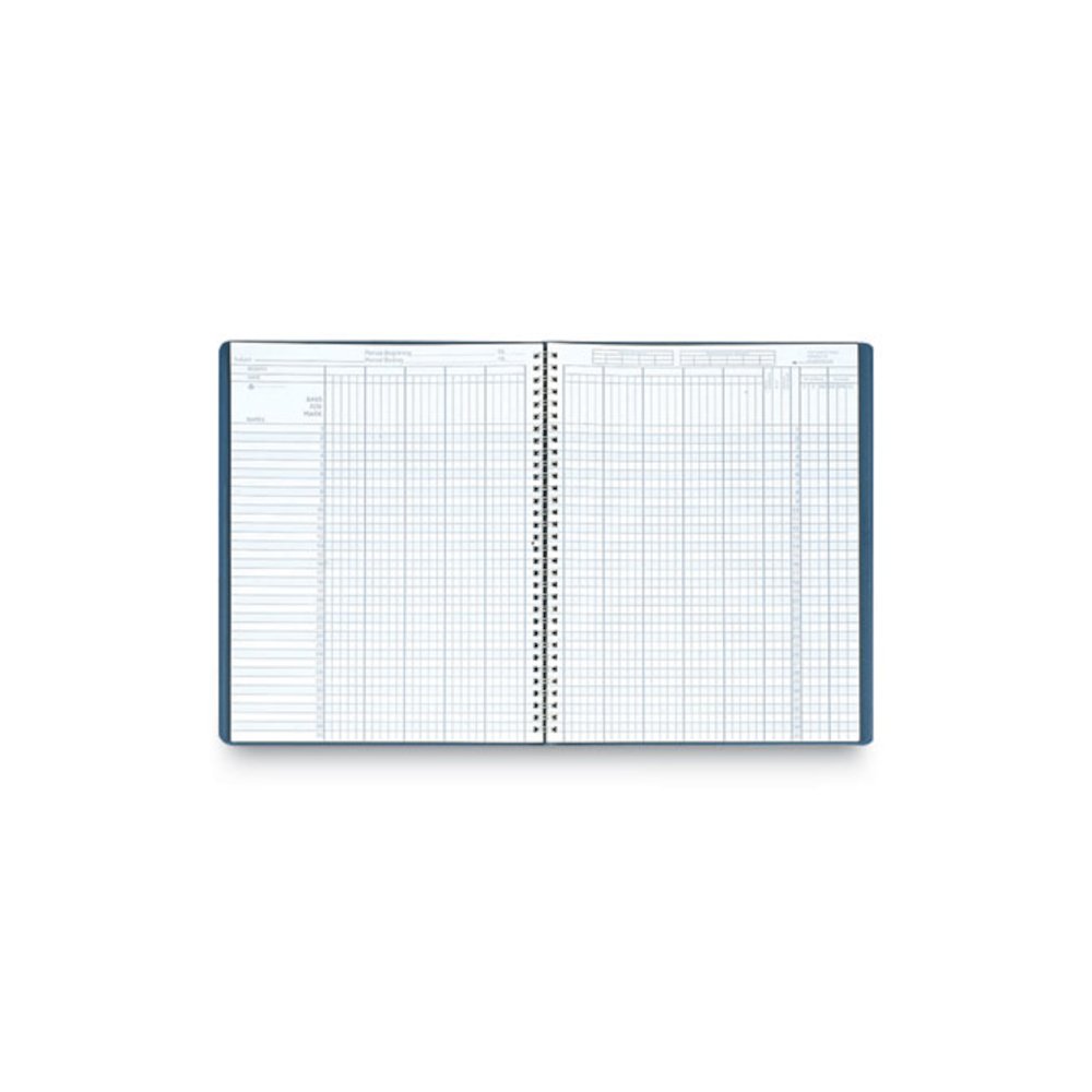 Recycled Class Record Book, 8 Classes, 35 Students, 9 to 10 Week Terms, 40-Week Span, Blue Cover, 11 x 8.5 Sheets. Picture 2