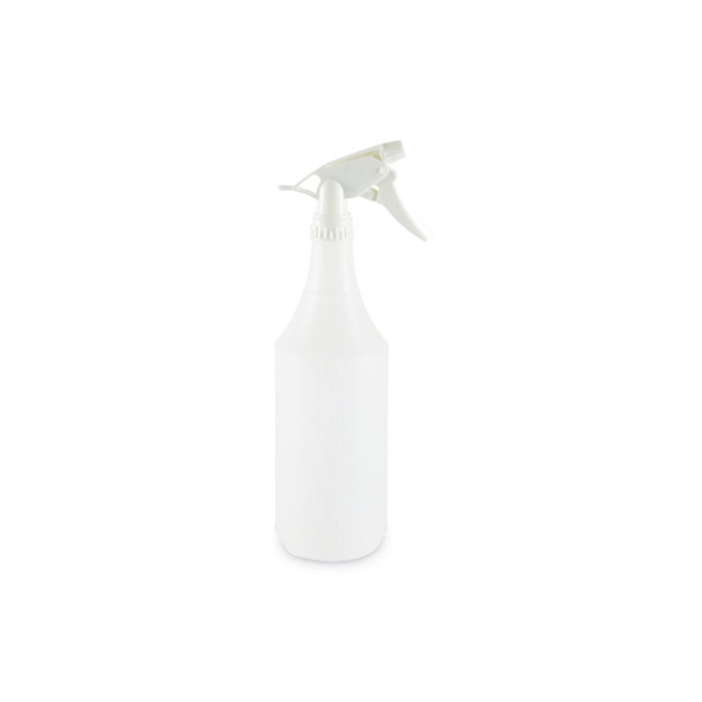 Embossed Plastic Spray Bottle, 32 oz, Clear, 24/Carton. Picture 4