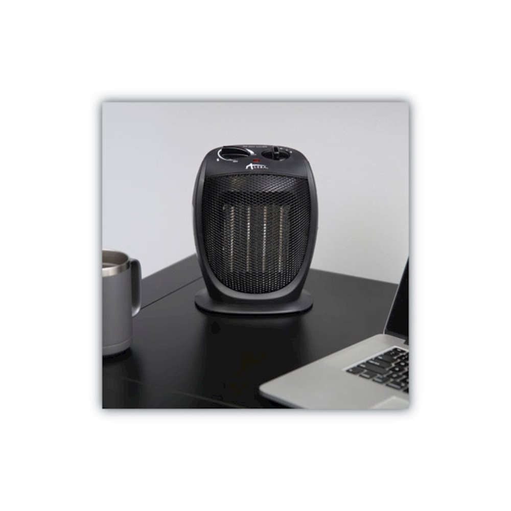 Ceramic Heater, 1,500 W, 7.12 x 5.87 x 8.75, Black. Picture 5