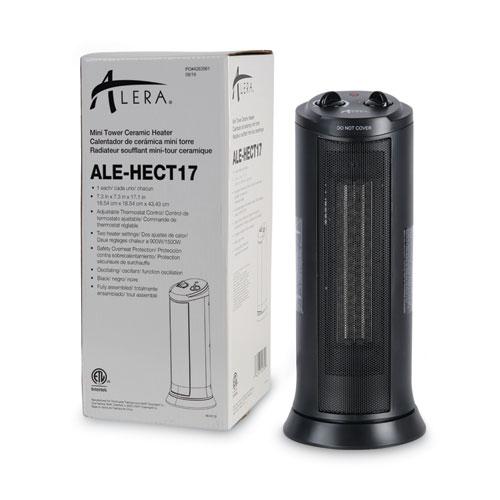 Mini Tower Ceramic Heater, 1,500 W, 7.37 x 7.37 x 17.37, Black. Picture 6