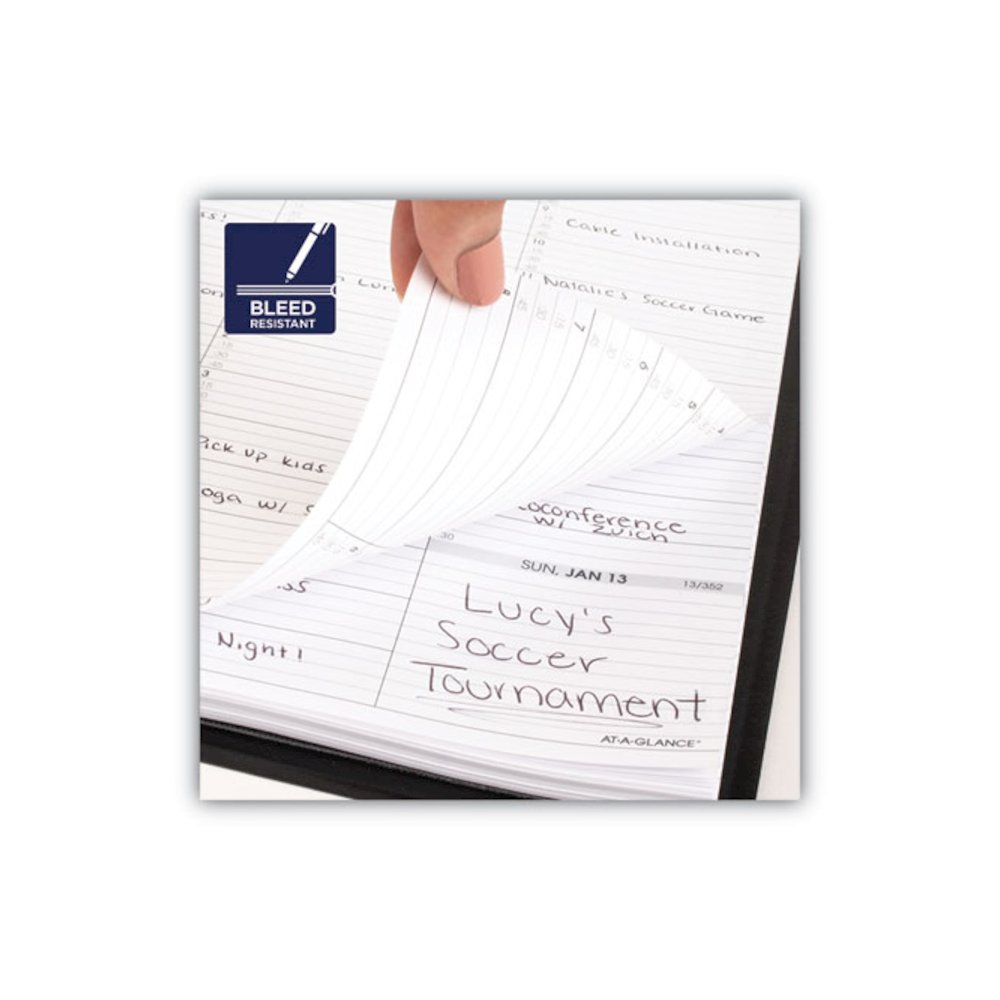 Two-Person Group Daily Appointment Book, 11 x 8, Black Cover, 12-Month (Jan to Dec): 2026. Picture 6