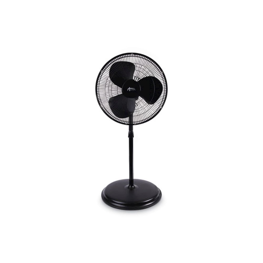 16" 3-Speed Oscillating Pedestal Stand Fan, Metal, Plastic, Black. Picture 1