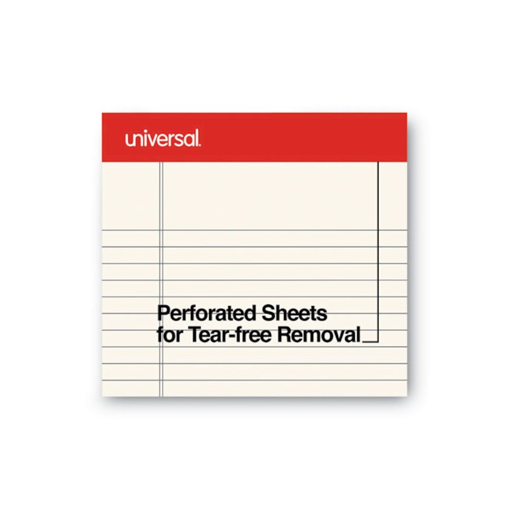 Colored Perforated Ruled Writing Pads, Narrow Rule, (50) Ivory 5 x 8 Sheets, Dozen. Picture 4