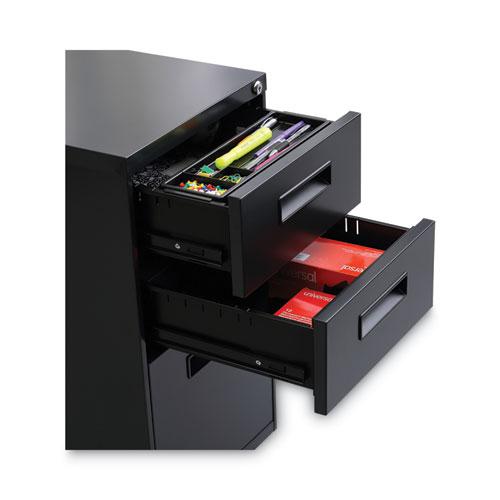 File Pedestal, Left or Right, 3-Drawers: Box/Box/File, Legal/Letter, Charcoal, 14.96" x 19.29" x 27.75". Picture 5