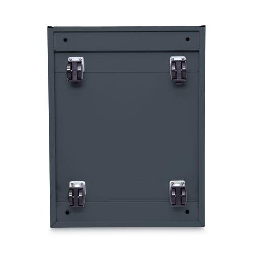 File Pedestal, Left or Right, 3-Drawers: Box/Box/File, Legal/Letter, Charcoal, 14.96" x 19.29" x 27.75". Picture 9