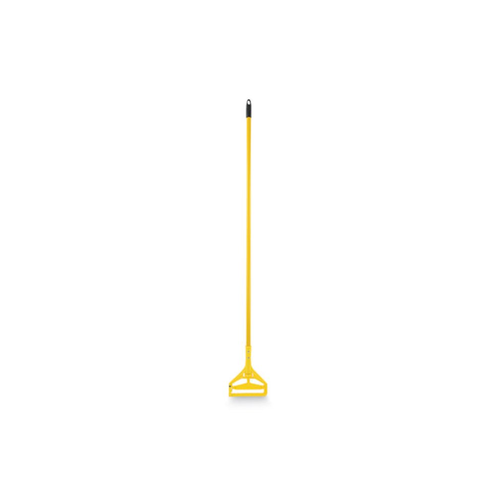 Quick Change Side-Latch Plastic Mop Head Handle, 60", Yellow. Picture 4