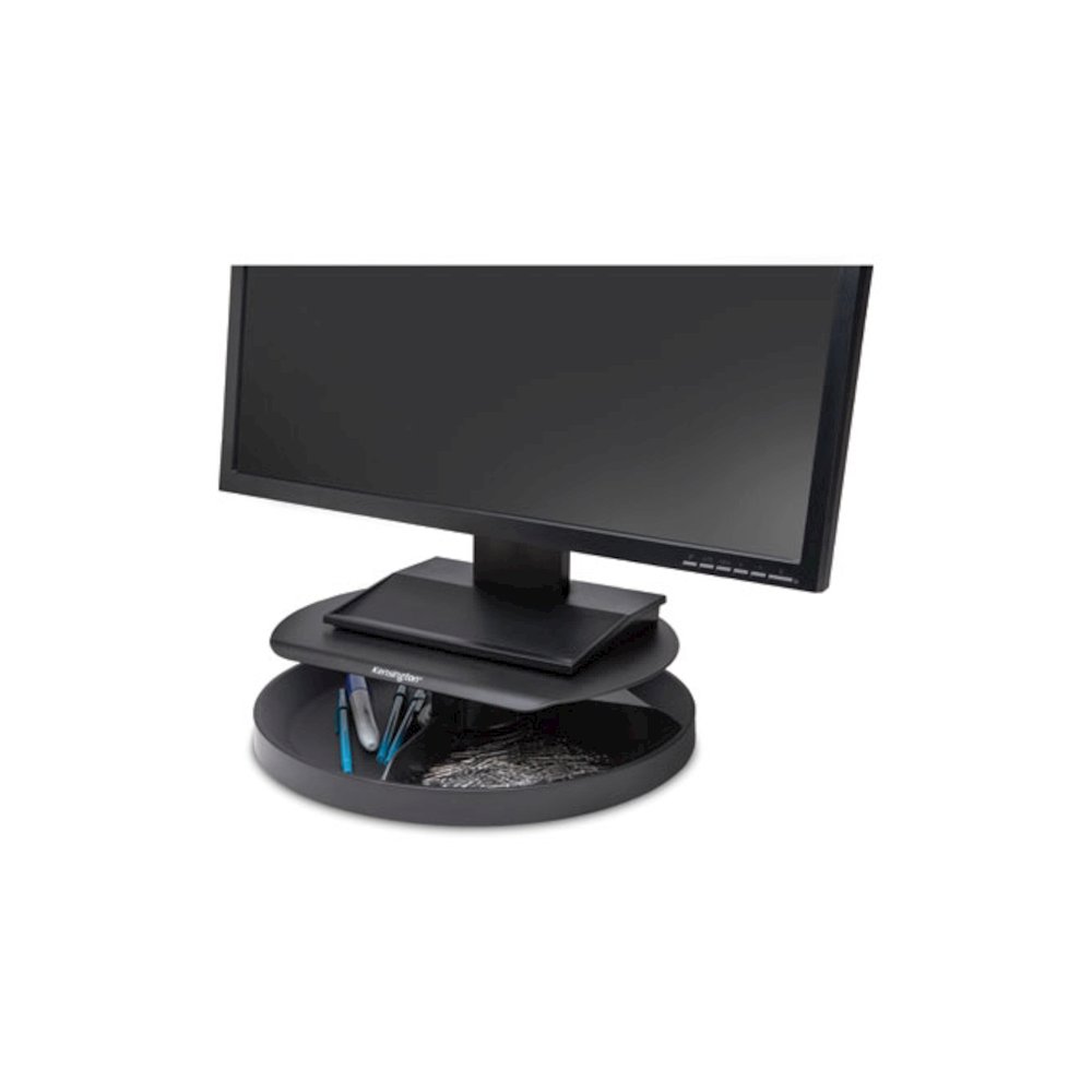 Spin2 Monitor Stand with SmartFit, 12.6" x 12.6" x 2.25" to 3.5", Black, Supports 40 lbs. Picture 2