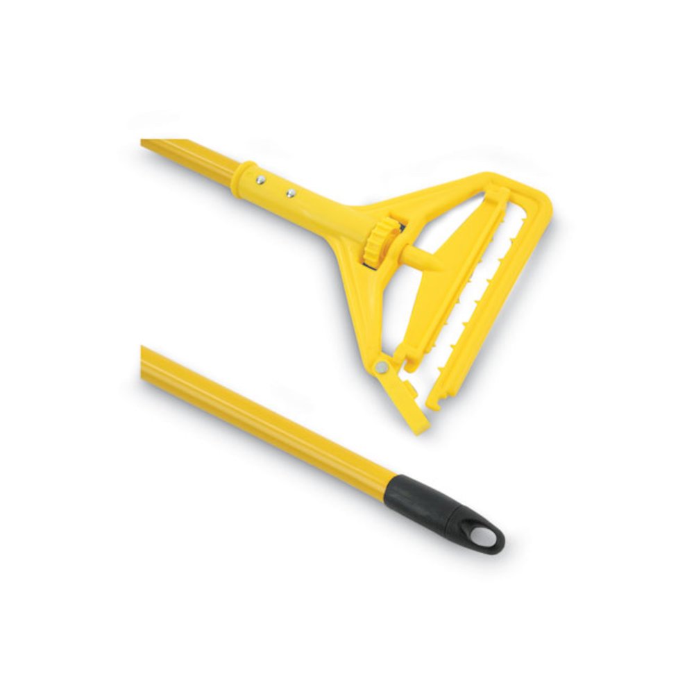 Quick Change Side-Latch Plastic Mop Head Handle, 60", Yellow. Picture 5