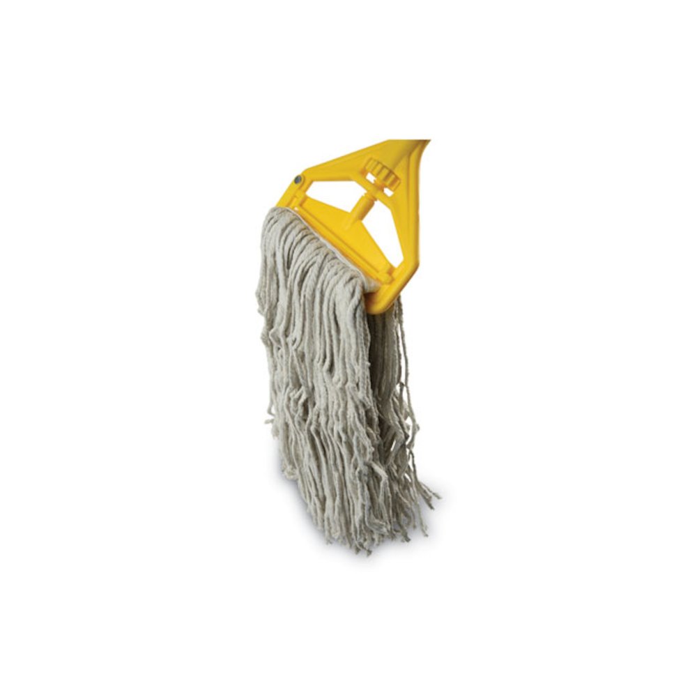 Quick Change Side-Latch Plastic Mop Head Handle, 60", Yellow. Picture 7