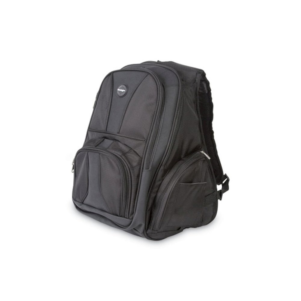 Contour Laptop Backpack, Fits Devices Up to 17", Ballistic Nylon, 15.75 x 9 x 19.5, Black. Picture 1