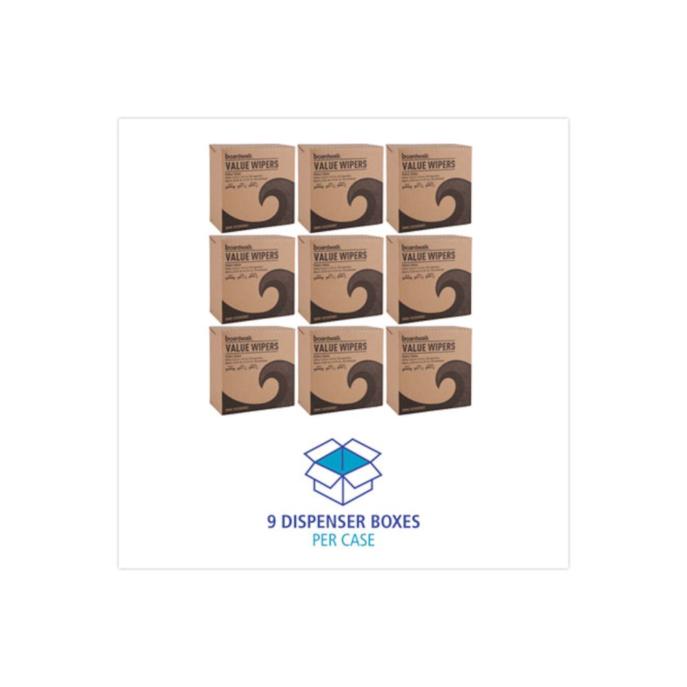 DRC Wipers, 9.33 x 16.5, White, 100 Dispenser Packs, 9 Dispenser Packs/Carton. Picture 5