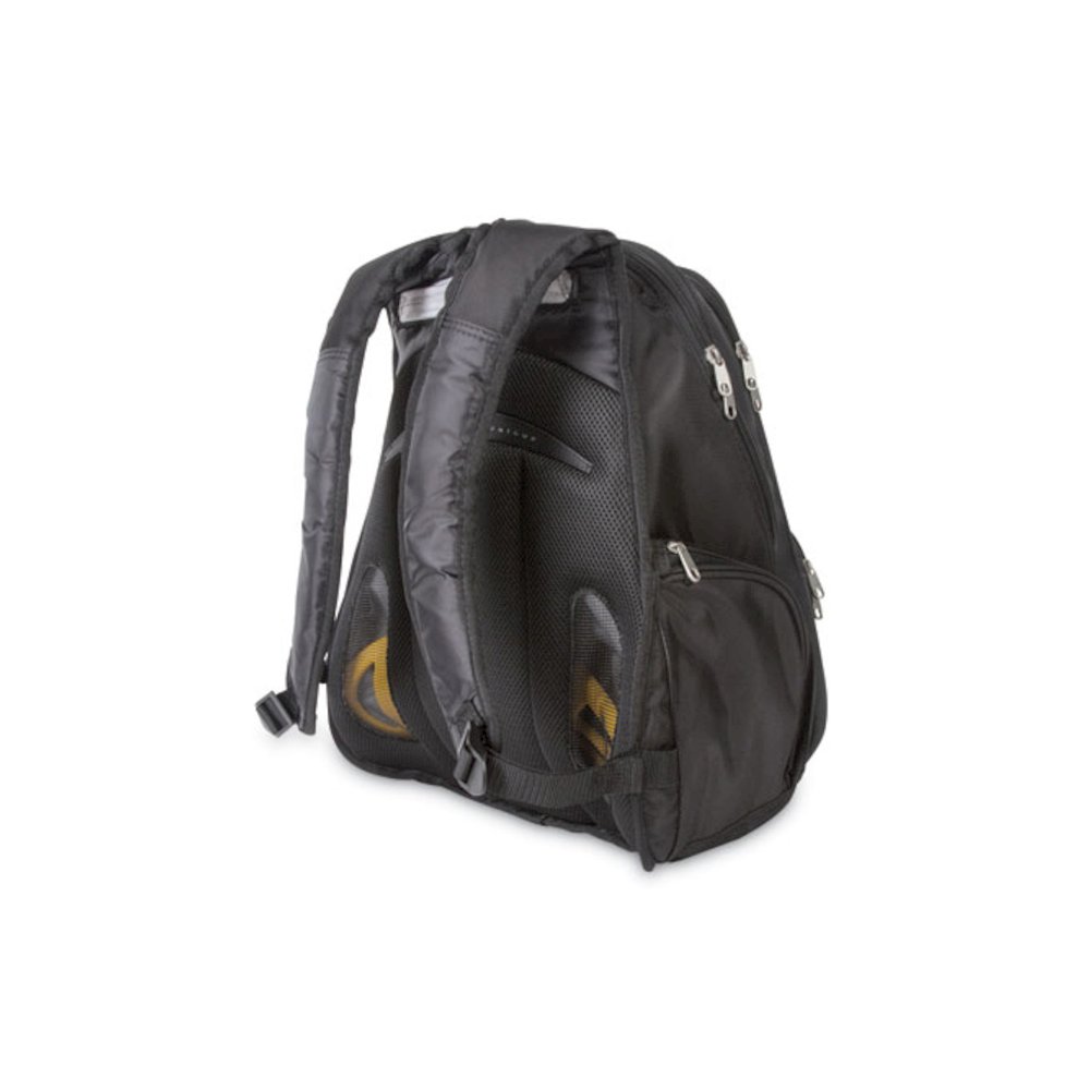 Contour Laptop Backpack, Fits Devices Up to 17", Ballistic Nylon, 15.75 x 9 x 19.5, Black. Picture 3