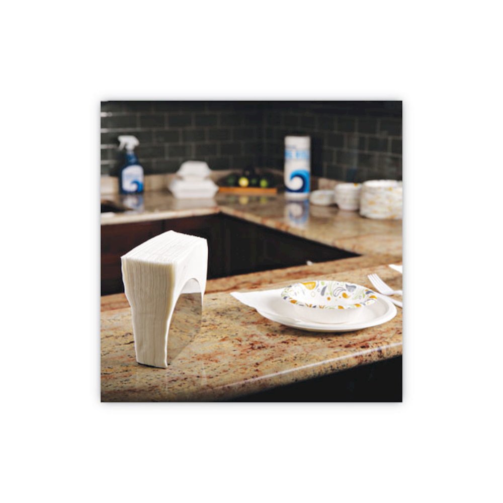1/4-Fold Lunch Napkins, 1-Ply, 11.8 x 11.2, White, 6,000/Carton. Picture 6