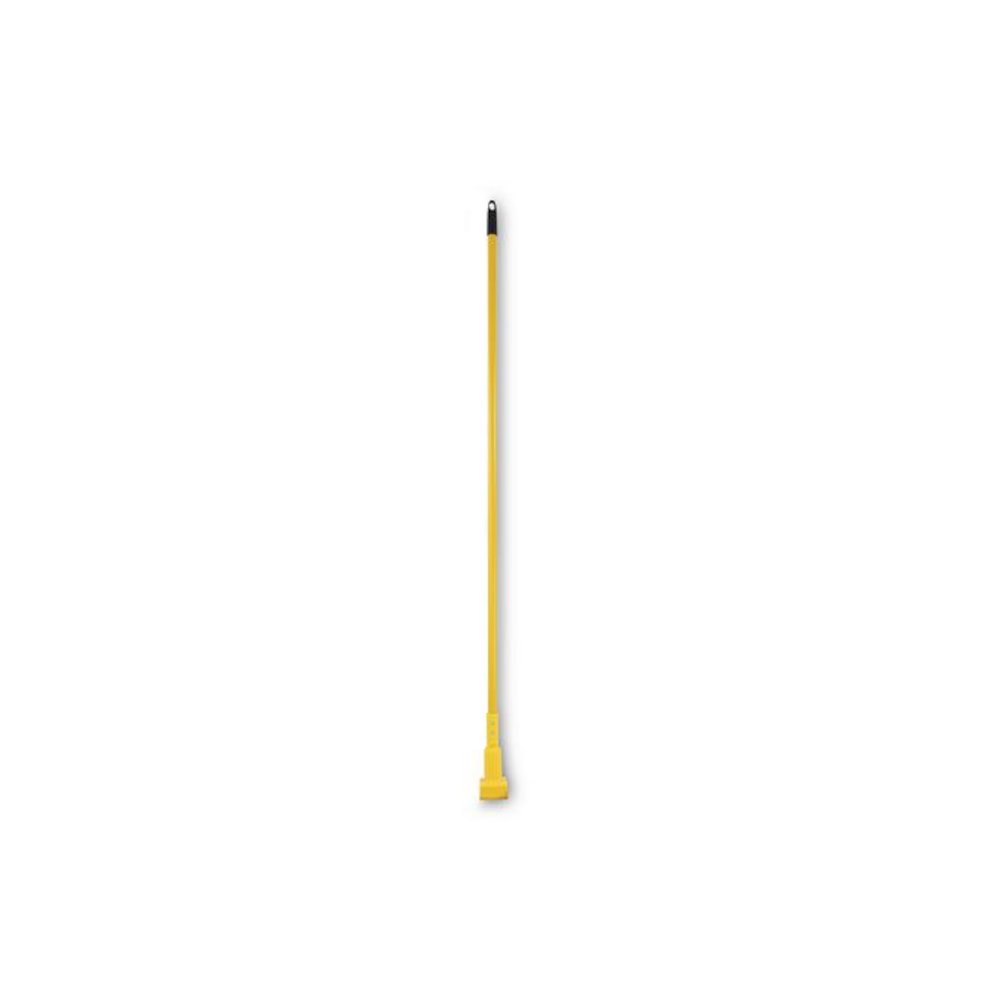 Plastic Jaws Mop Handle for 5" Wide Mop Heads, 1" dia x 60", Yellow. Picture 1