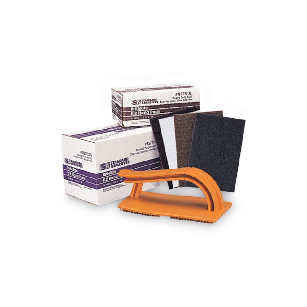 Standard Abrasives Easy Hand Pad Holder, 3.38 x 5.75, Orange. Picture 4