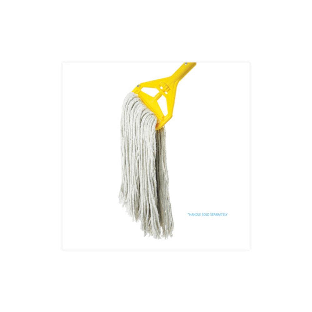 Cut-End Wet Mop Head, Cotton, #24, White 12/Carton. Picture 4