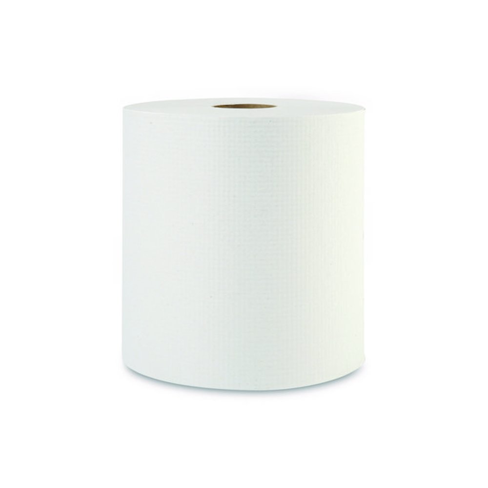 Hardwound Paper Towels, 1-Ply, 8" x 800 ft, White, 6 Rolls/Carton. Picture 2