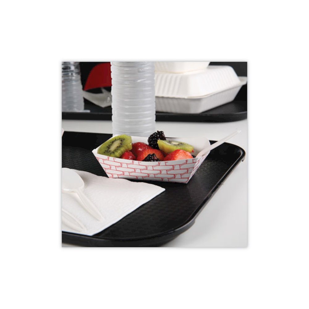 Paper Food Baskets, 1 lb Capacity, Red/White, 1,000/Carton. Picture 4