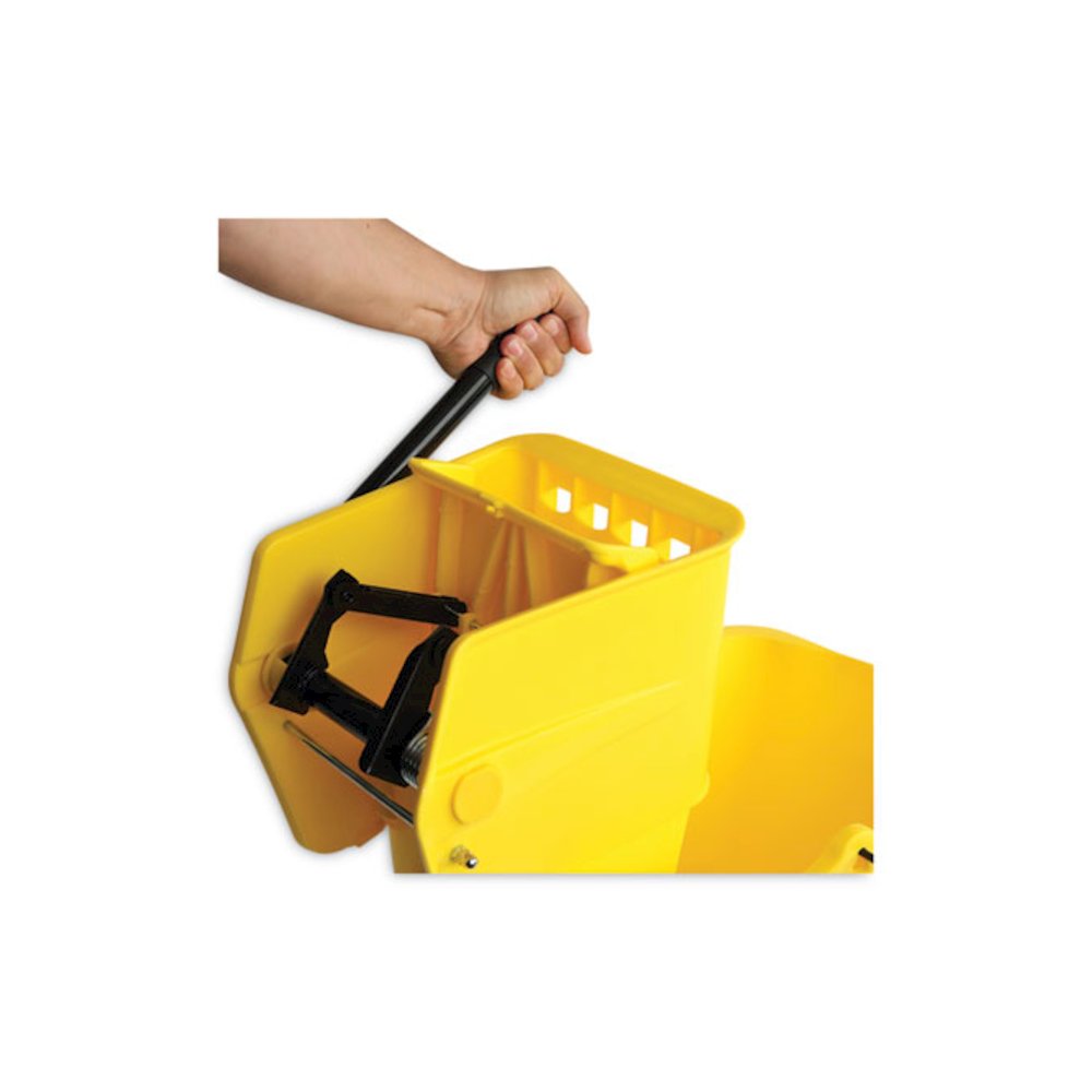 Pro-Pac Side-Squeeze Wringer/Bucket Combo, 35 qt, Yellow/Silver. Picture 5