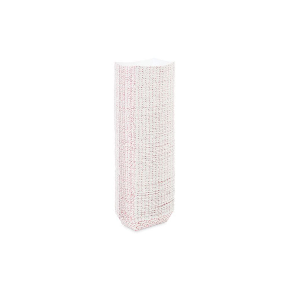 Paper Food Baskets, 0.25 lb Capacity, 2.69 x 4 x 1.05, Red/White, 1,000/Carton. Picture 5