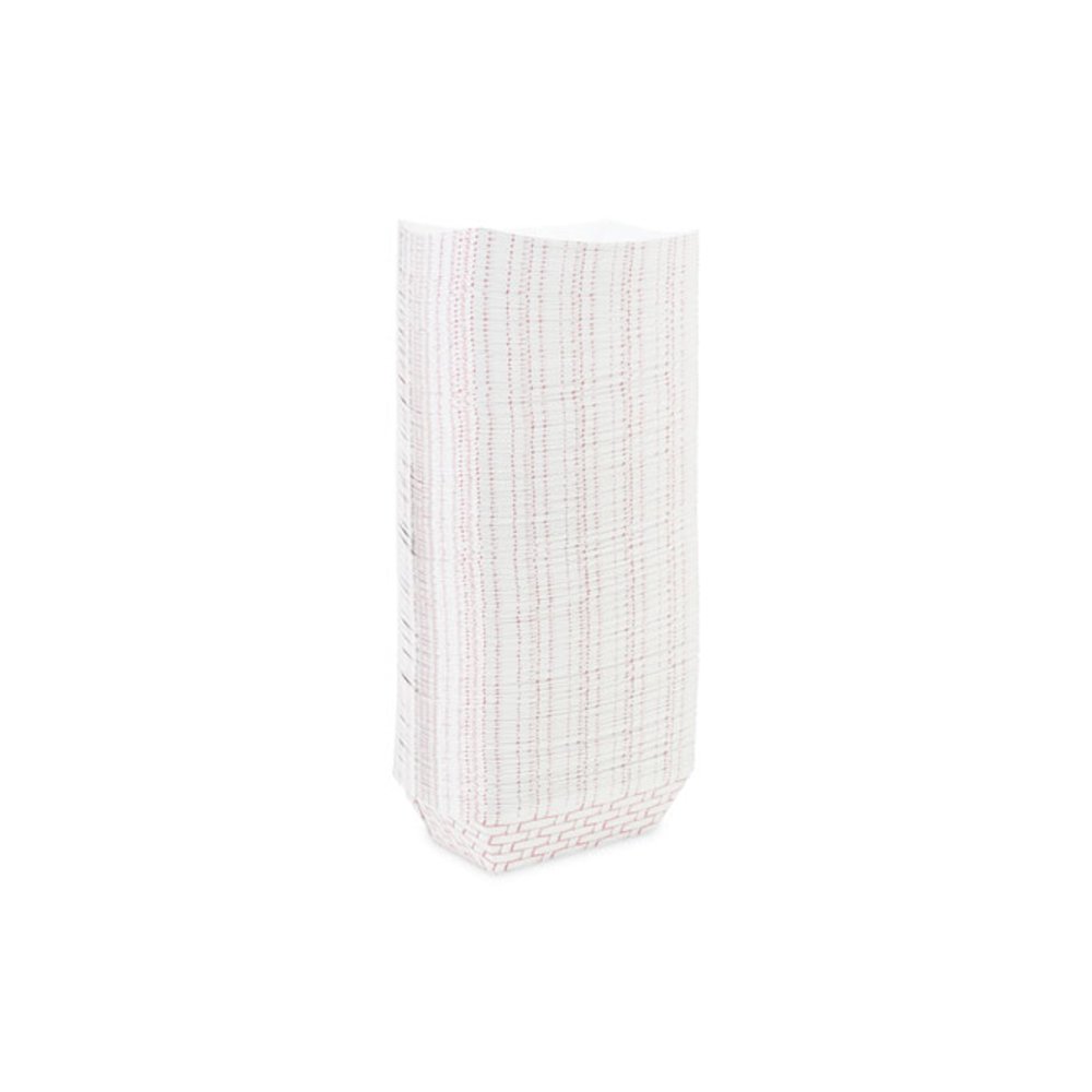 Paper Food Baskets, 3 lb Capacity, Red/White, 500/Carton. Picture 6