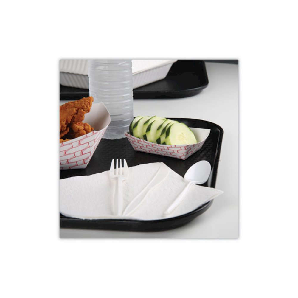 Paper Food Baskets, 0.25 lb Capacity, 2.69 x 4 x 1.05, Red/White, 1,000/Carton. Picture 6