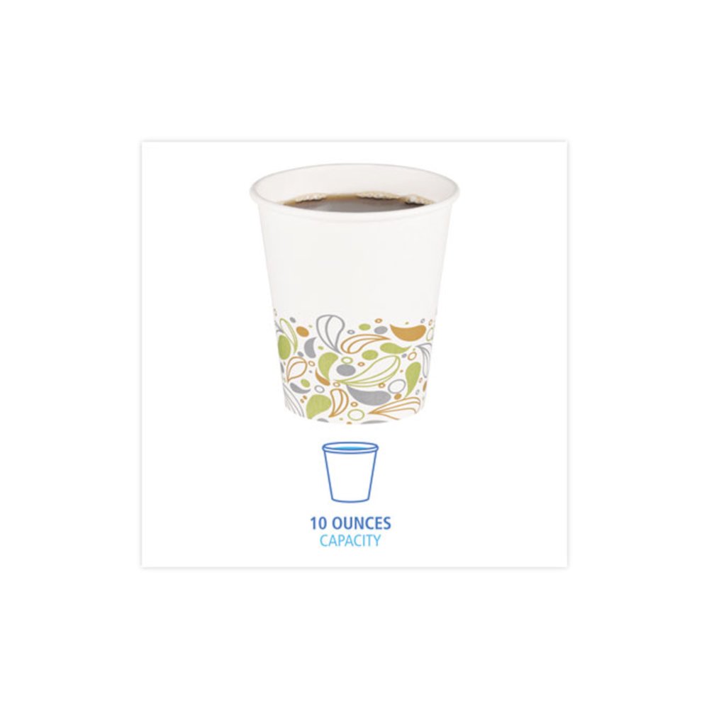 Deerfield Printed Paper Hot Cups, 10 oz, 50/Sleeve, 20 Sleeves/Carton. Picture 2