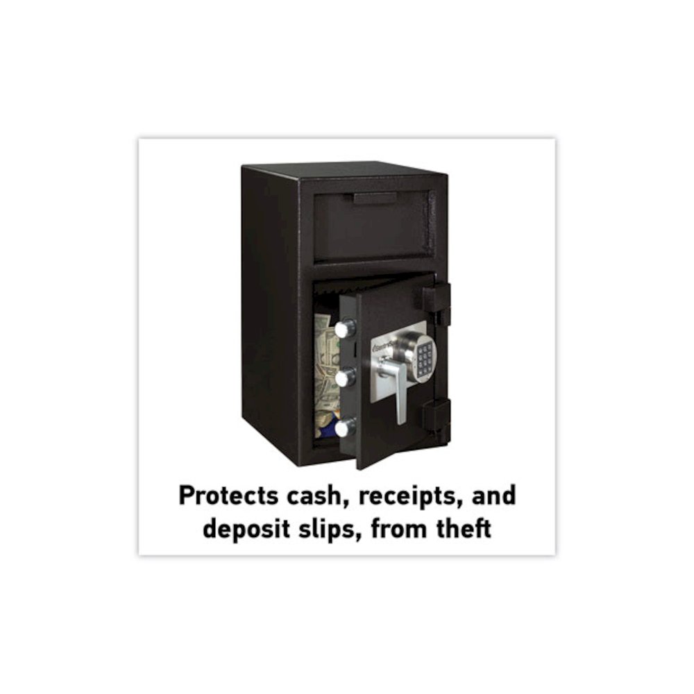 Digital Depository Safe, Extra Large, 1.3 cu ft, 14w x 15.6d x 24h, Black. Picture 3