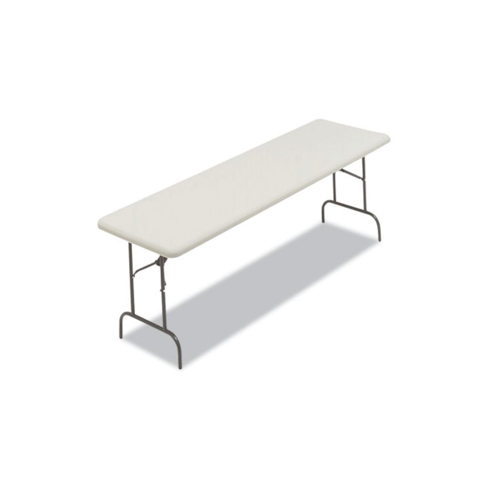 7105016976847, SKILCRAFT Blow Molded Folding Tables, Rectangular, 96w x 30d x 29h, Gray. Picture 1