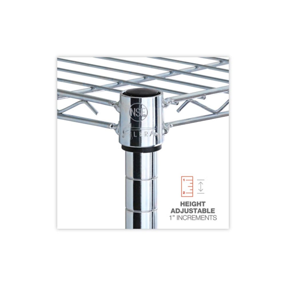Residential Wire Shelving, Five-Shelf, 36w x 14d x 72h, Silver. Picture 6