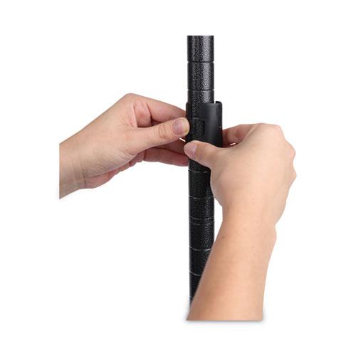 All-Purpose Wire Shelving Starter Kit, Four-Shelf, 60w x 18d x 72h, Black Anthracite Plus. Picture 8