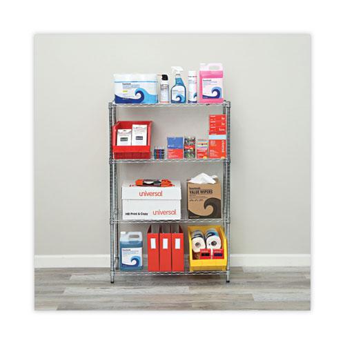 Residential Wire Shelving, Four-Shelf, 36w x 14d x 54h, Silver. Picture 9