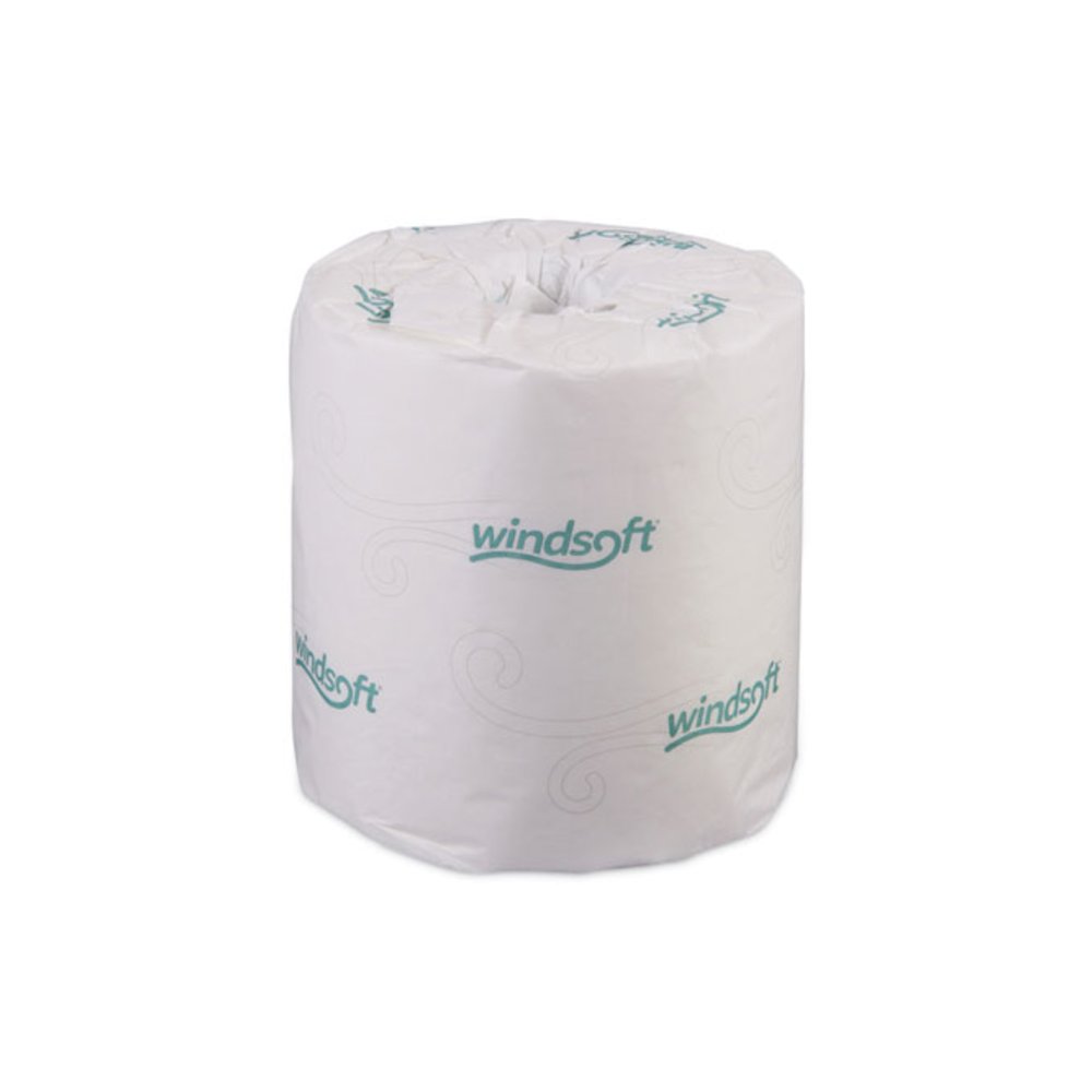 Bath Tissue, Individually Wrapped Rolls, Septic Safe, 2-Ply, White, 500 Sheets/Roll, 96 Rolls/Carton. Picture 1