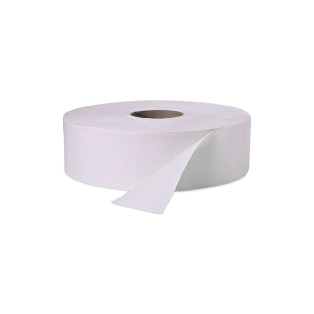 Jumbo Roll Bath Tissue, Septic Safe, 2-Ply, 3.4" x 1,000 ft, White, 12 Rolls/Carton. Picture 1