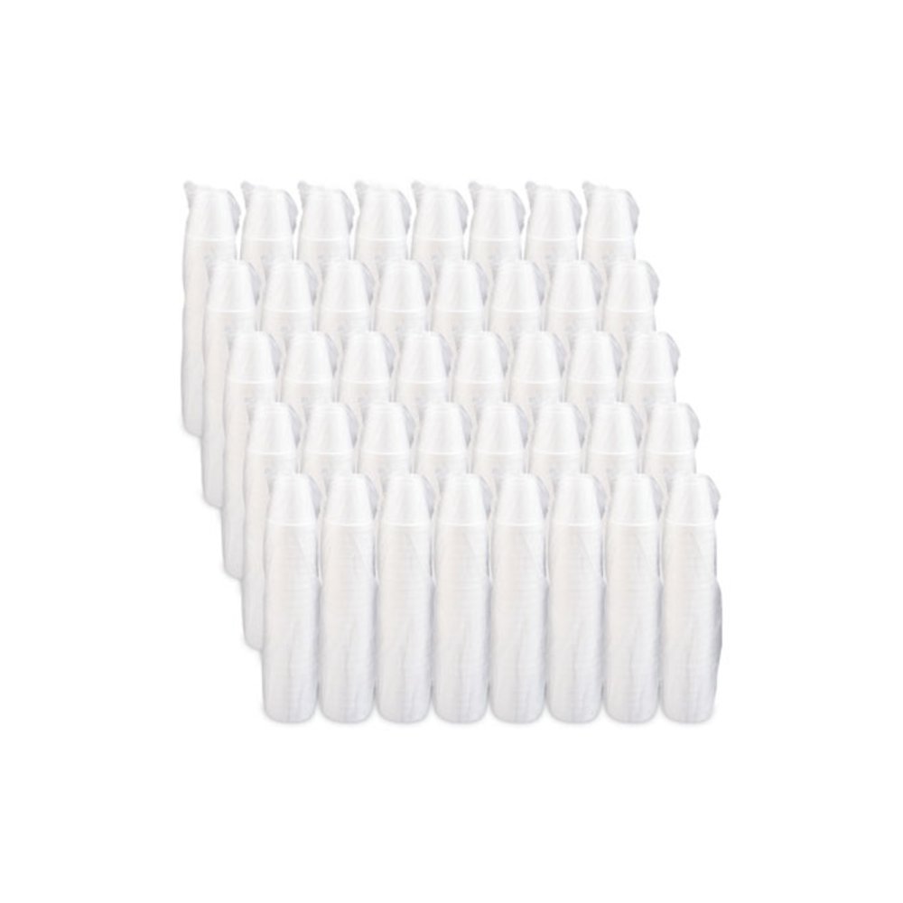 Foam Drink Cups, 8 oz, White, 25/Bag, 40 Bags/Carton. Picture 4
