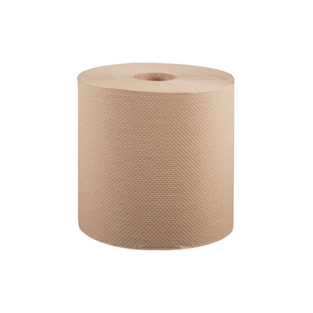 Hardwound Roll Towels, 1-Ply, 8" x 800 ft, Natural, 6 Rolls/Carton. Picture 1