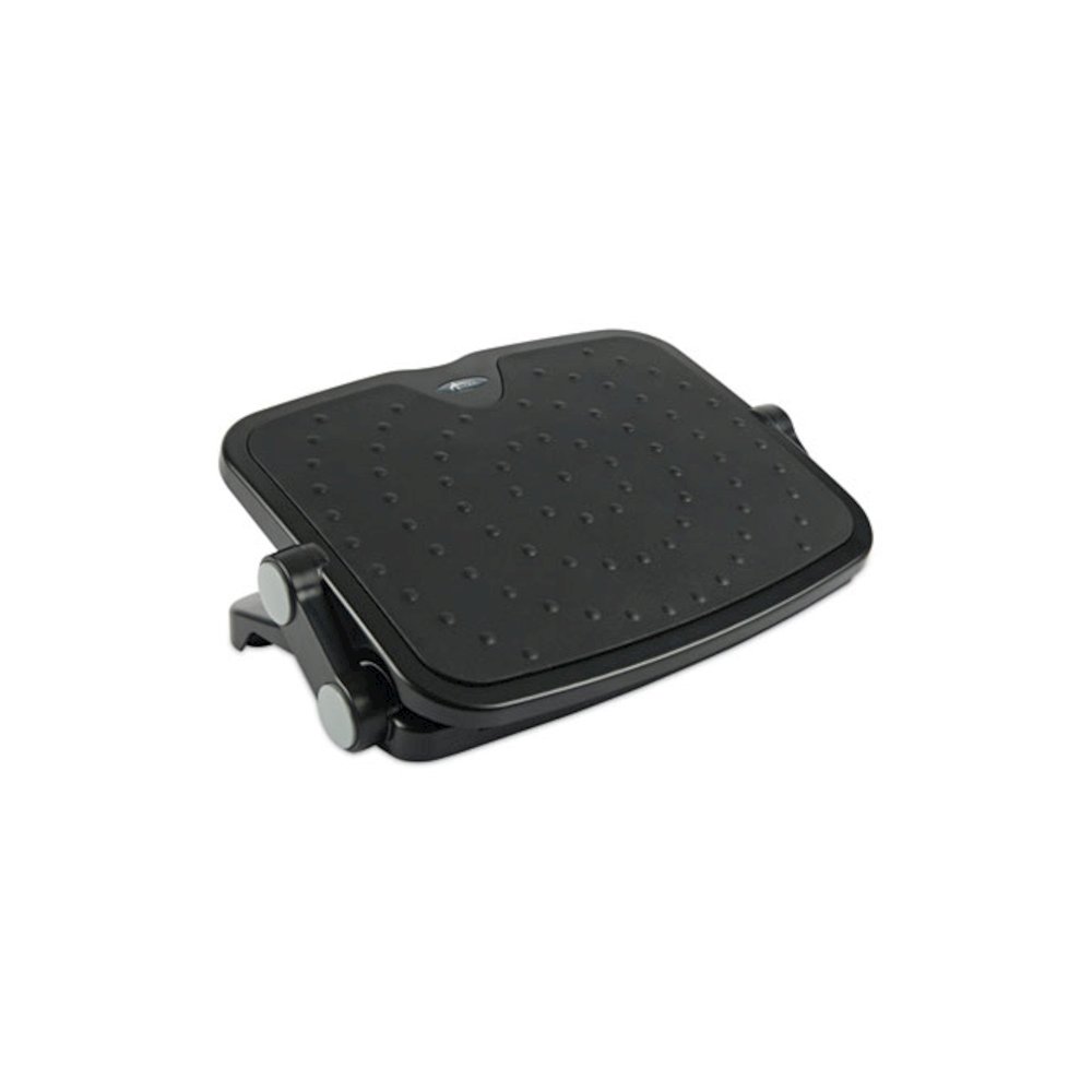 Soft Cushioned Ergonomic Footrest, 14w x 19.63d x 3.75 to 7.5h, Black. Picture 1