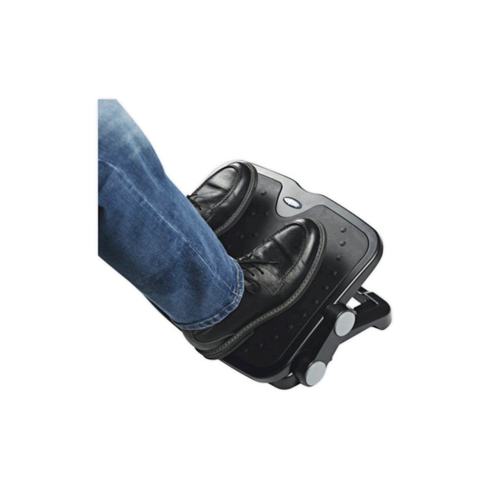 Soft Cushioned Ergonomic Footrest, 14w x 19.63d x 3.75 to 7.5h, Black. Picture 5