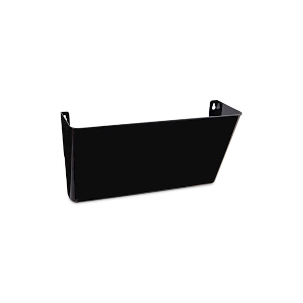 Wall File Pockets, Plastic, Letter Size, 13" x 4.13" x 7", Black. Picture 1
