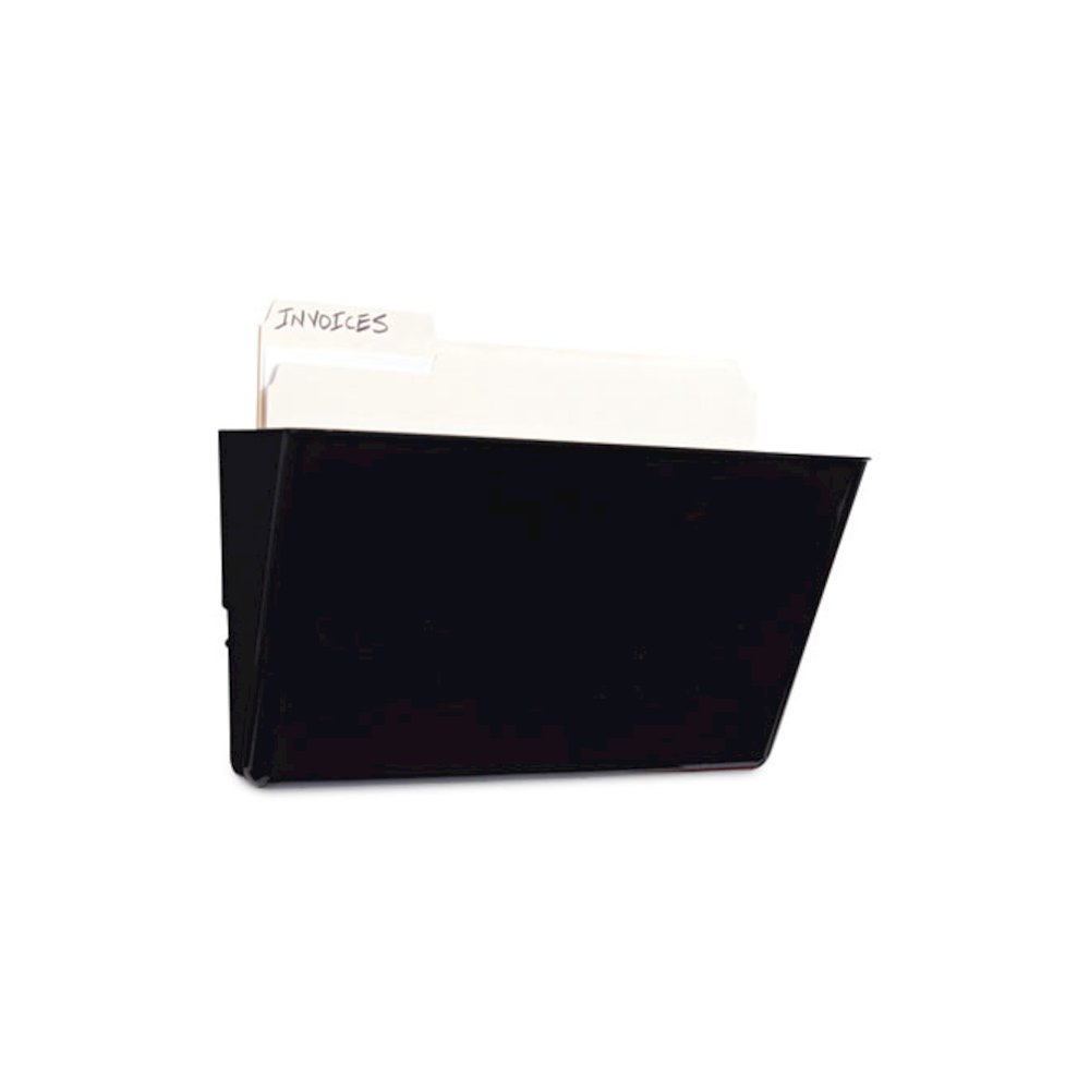 Wall File Pockets, Plastic, Letter Size, 13" x 4.13" x 7", Black. Picture 4