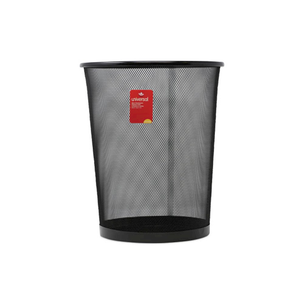 Mesh Wastebasket, 18 qt, Steel Mesh, Black. Picture 2