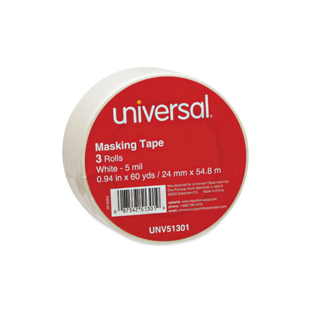 General-Purpose Masking Tape, 3" Core, 24 mm x 54.8 m, Beige, 3/Pack. Picture 2