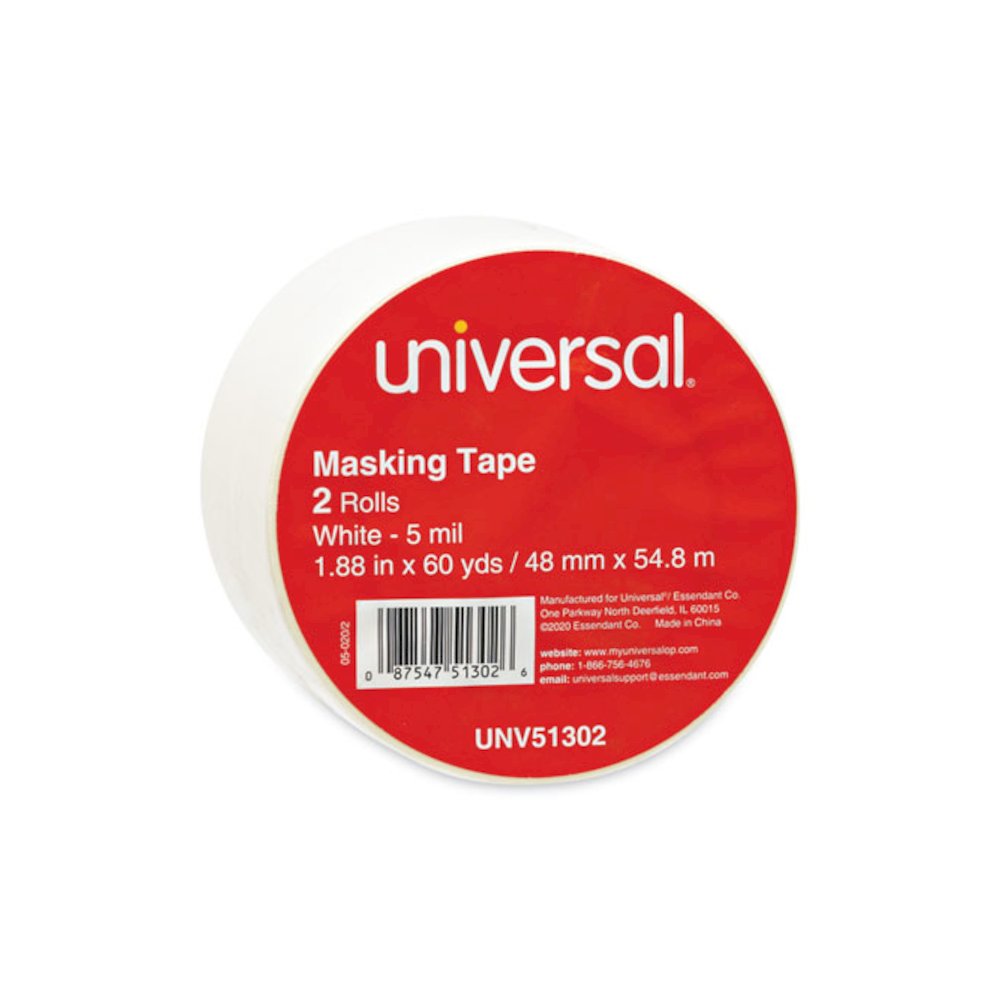 General-Purpose Masking Tape, 3" Core, 48 mm x 54.8 m, Beige, 2/Pack. Picture 1