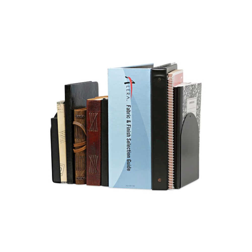 Magnetic Bookends, Magnetic Base, 6 x 5 x 7, Metal, Black, Pair. Picture 4